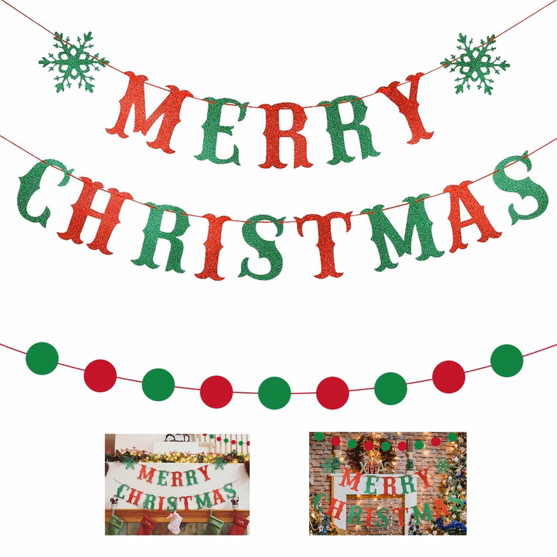 Xmas Banner Christmas Holiday Party Decorations Indoor
