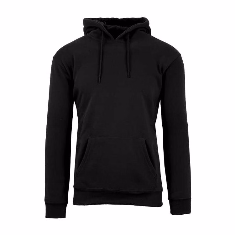 Unisex Heavyweight Fleece Pullovers - Black M-2X Hood