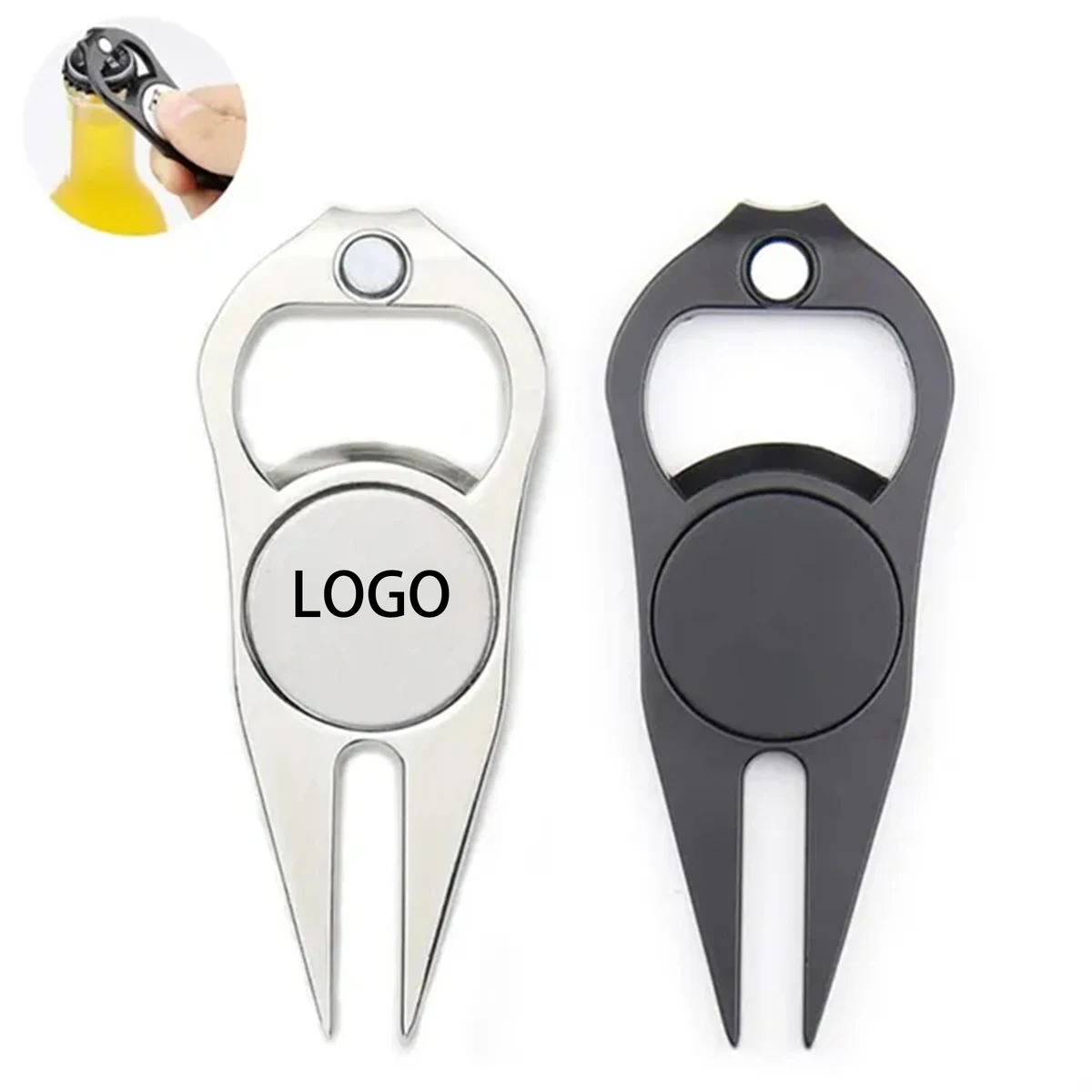 3-in-1 Multifunctional Golf Divot Repair Pitch Fork 1