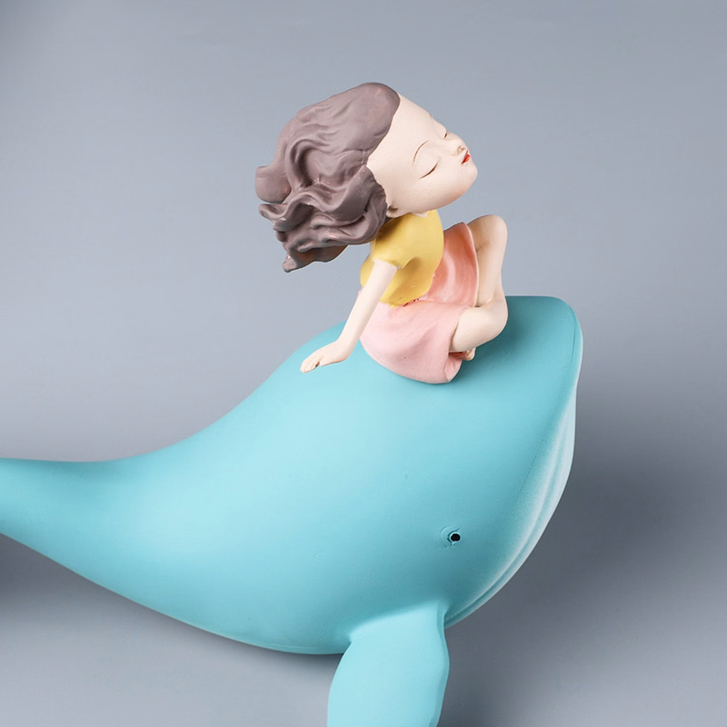 Girl And Whale Riding In The Wind