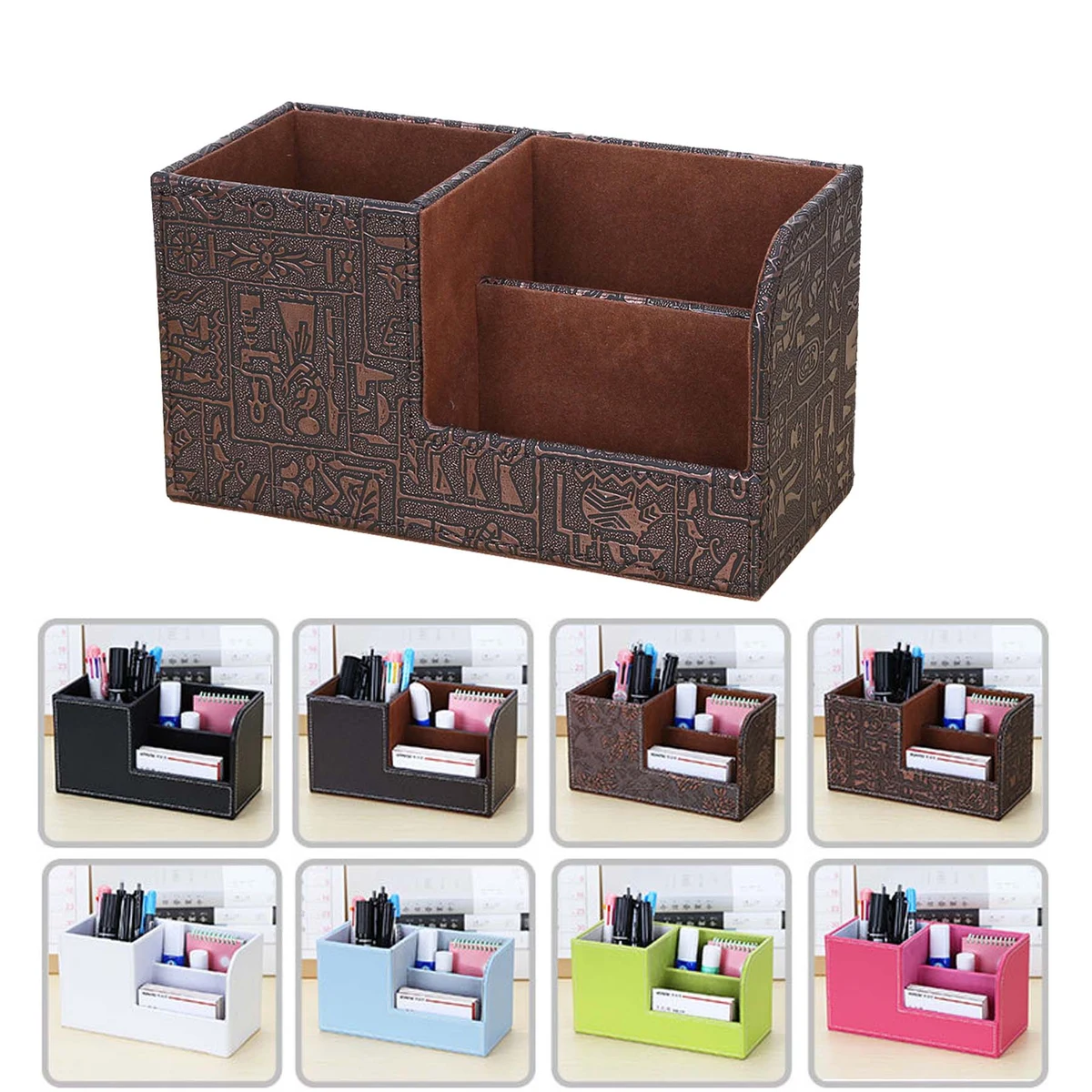 PU Desktop Organizer/Pen Holder 1