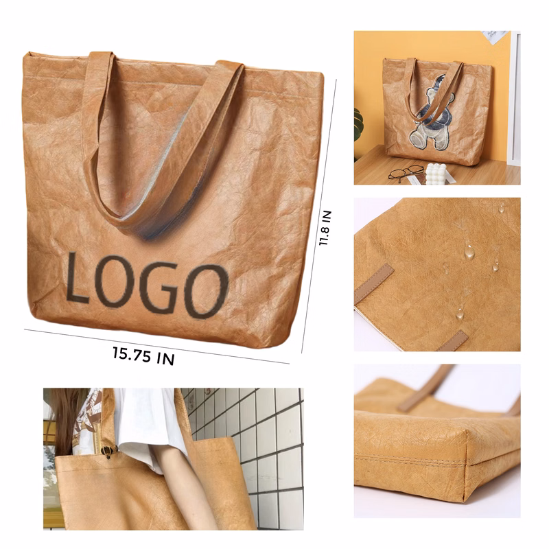 MOQ 10 PCS Water - Resistant DuPont Paper Handbag