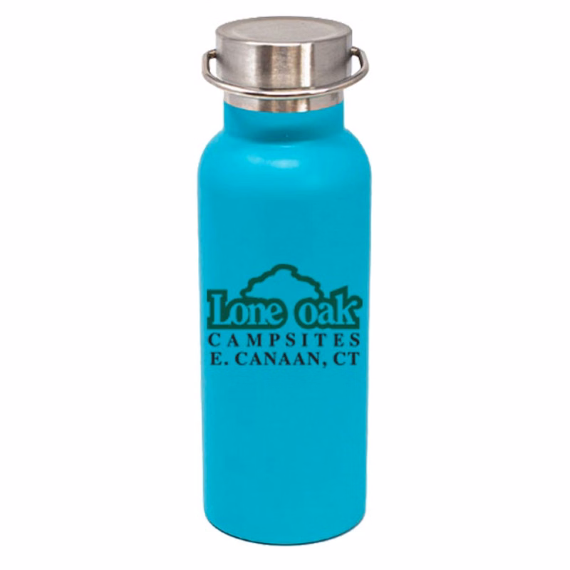17 oz Caribe Matte Sea Foam Green Vacuum Insulated Steel Double Wall Bottle with Brushed Lid and Han