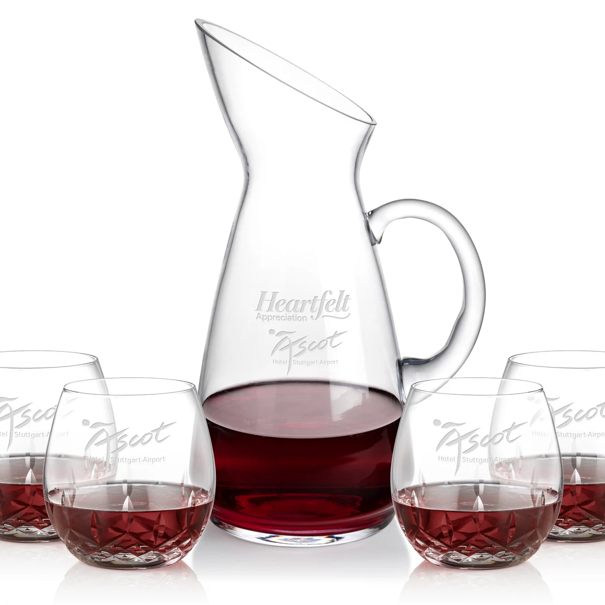 Taroni Carafe & Templeton Stemless Wine 1