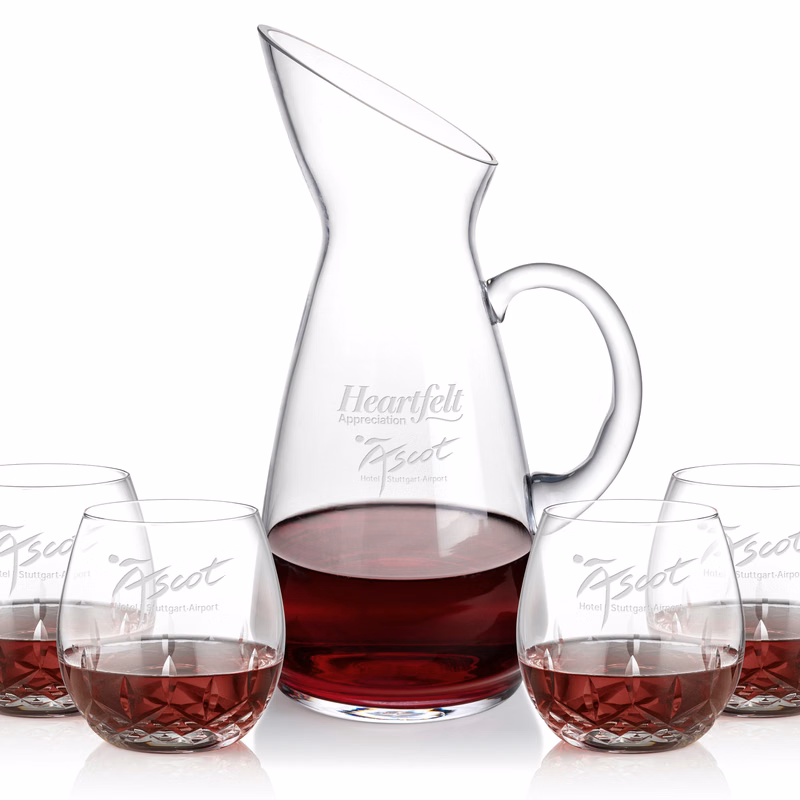 Taroni Carafe & Templeton Stemless Wine