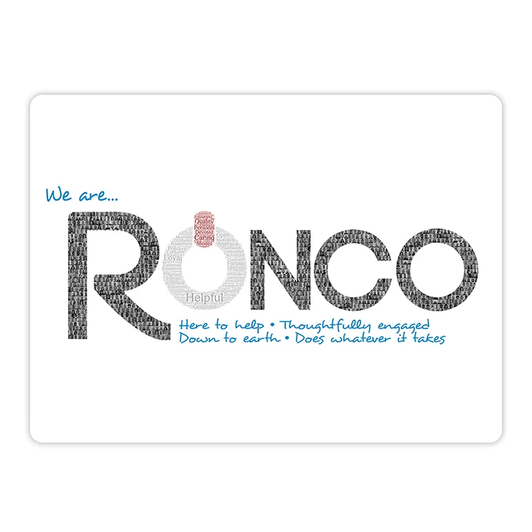 Recycled Fabric Surface Counter Mat w/Recycled Backing (14"x19"x1/8") 1