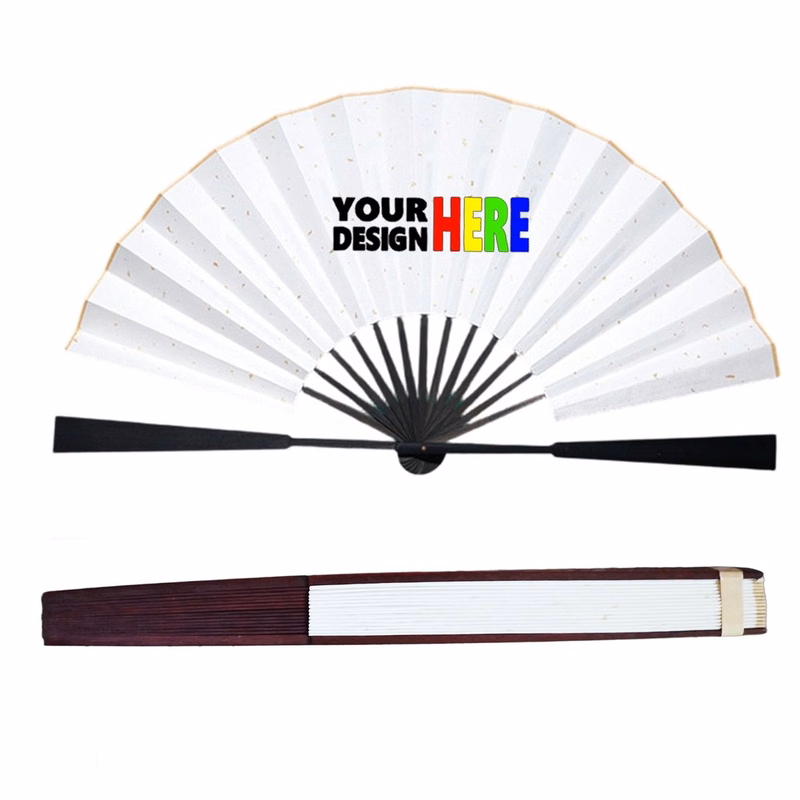 10 Inch Faux Ebony Traditional Paper Hand Fan