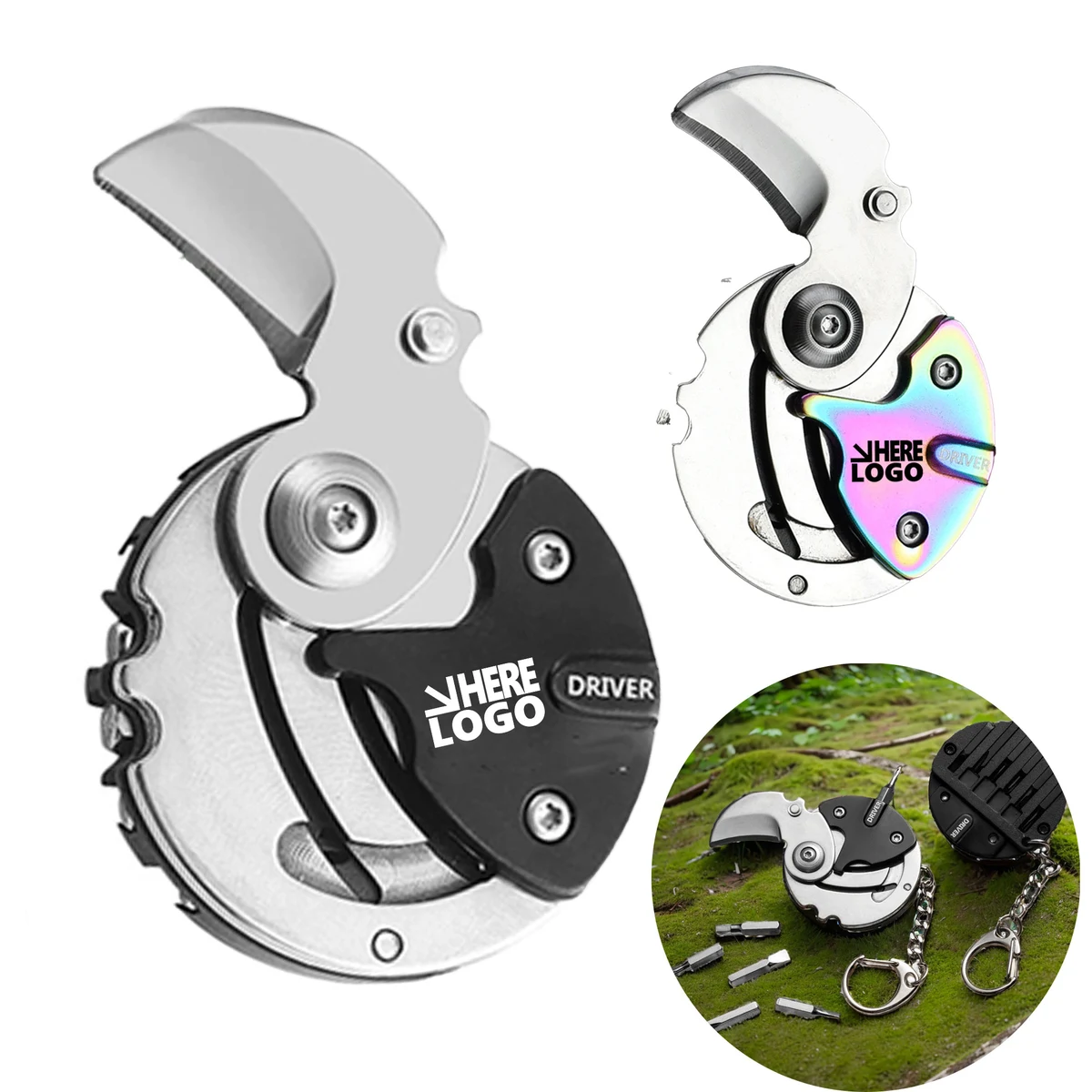 MOQ 20 Coin Knife Keychain Screwdriver Set Outdoor EDC 1