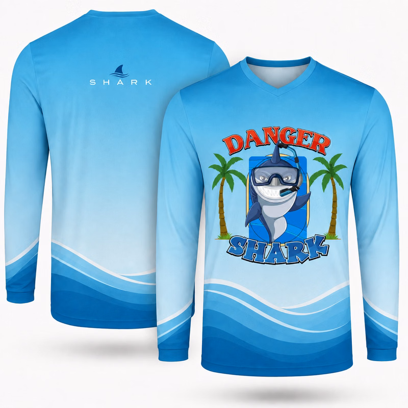 Custom Long Sleeve Fishing T Shirt With UPF 50+ Protection