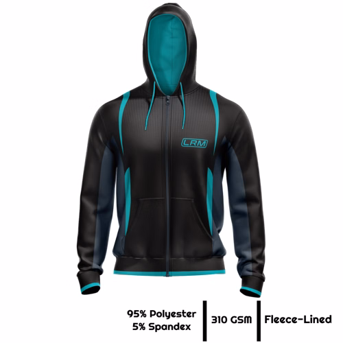 Unisex & Kids' Sublimation 310G Fleece-Lined Full-Zip Hoodie