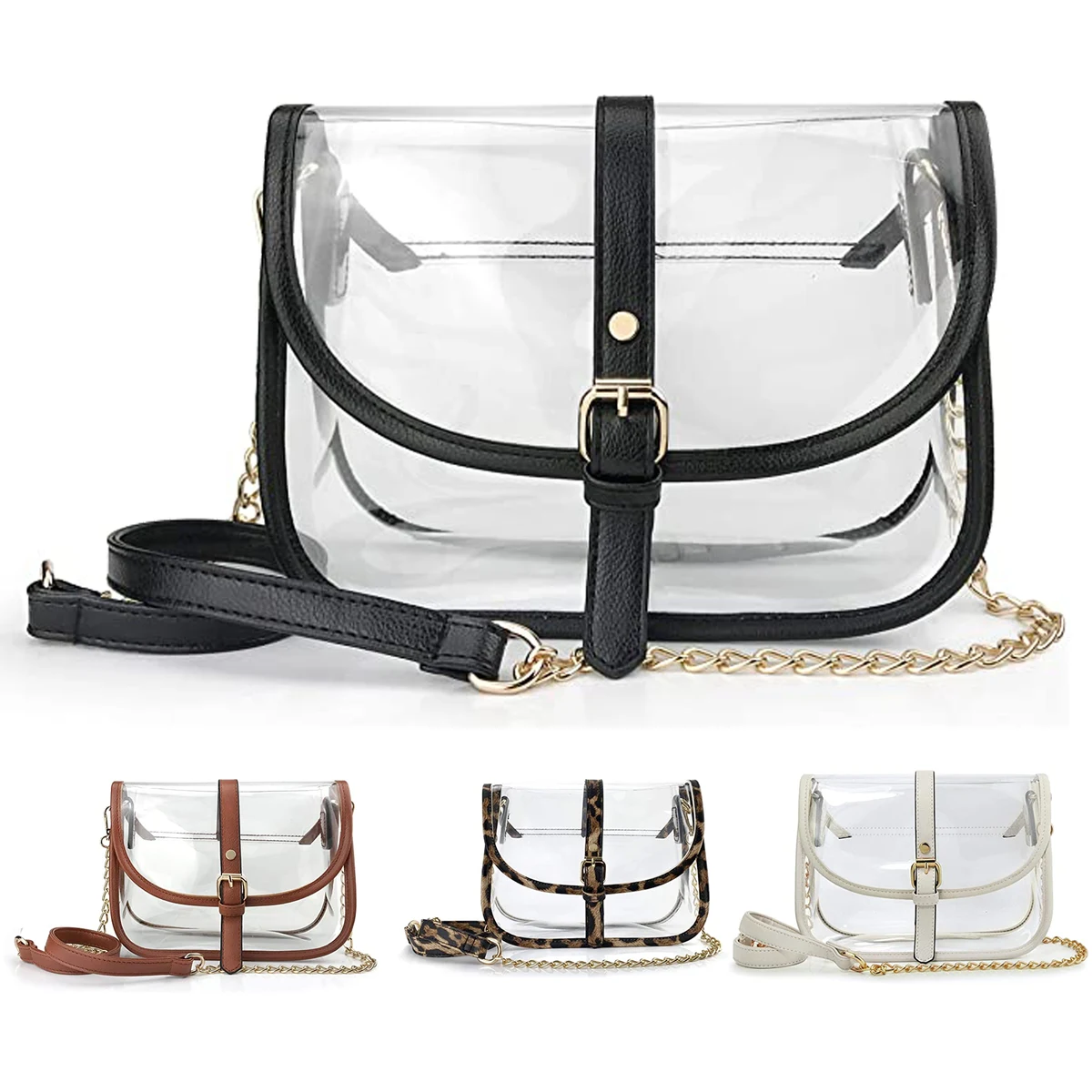 Clear Saddle Cross Body Bag 1