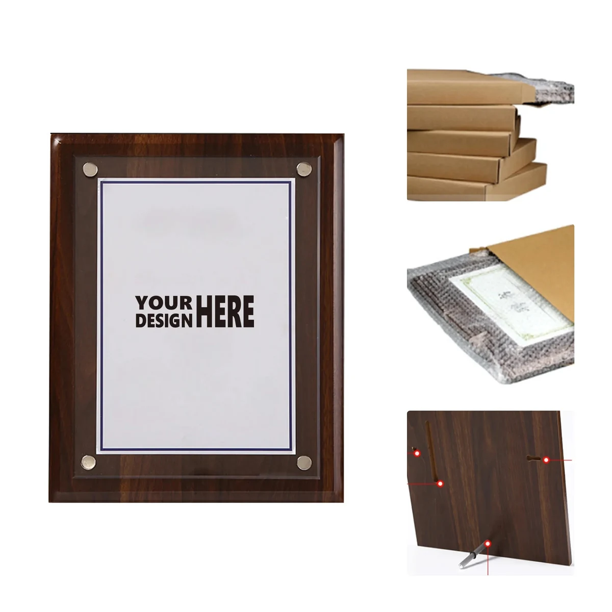 MOQ50 Wooden Acrylic Award Plaque 1