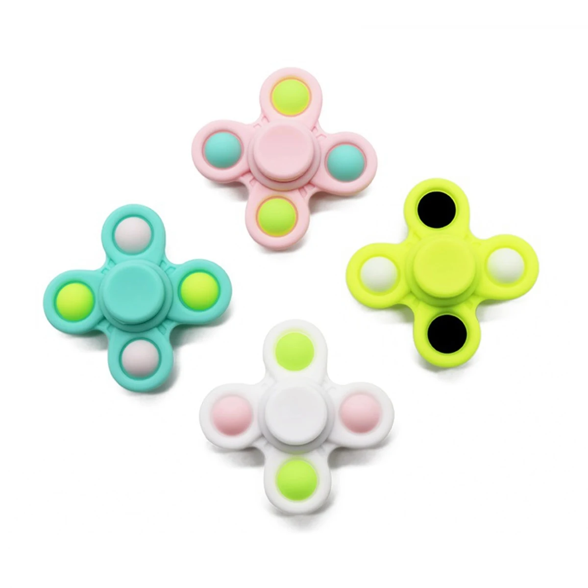 Clover Shaped Push Bubble Fidget Spinner Toy 1