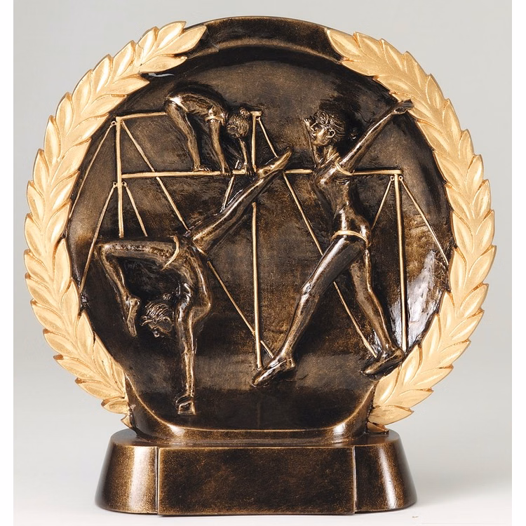 Gymnastics Female High Relief Circular Plate Award