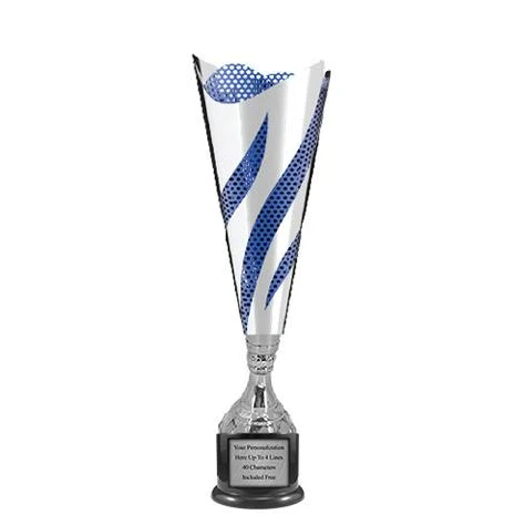 Cup Trophy: 16" Modern Swirl Flame Blue Mess style 1