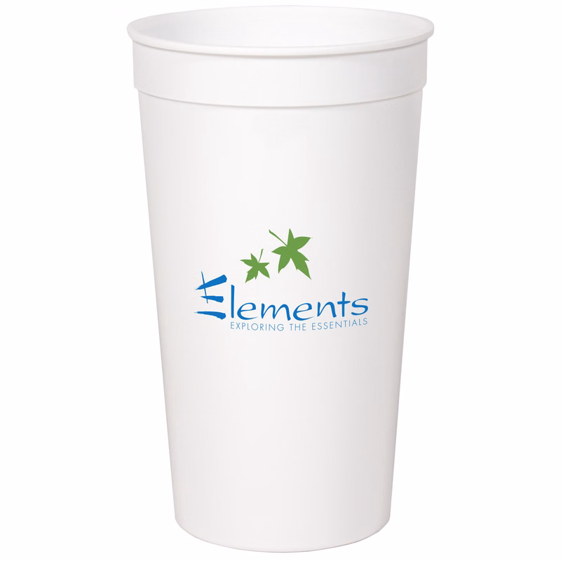 32 oz. Smooth White Stadium/Souvenir Cup