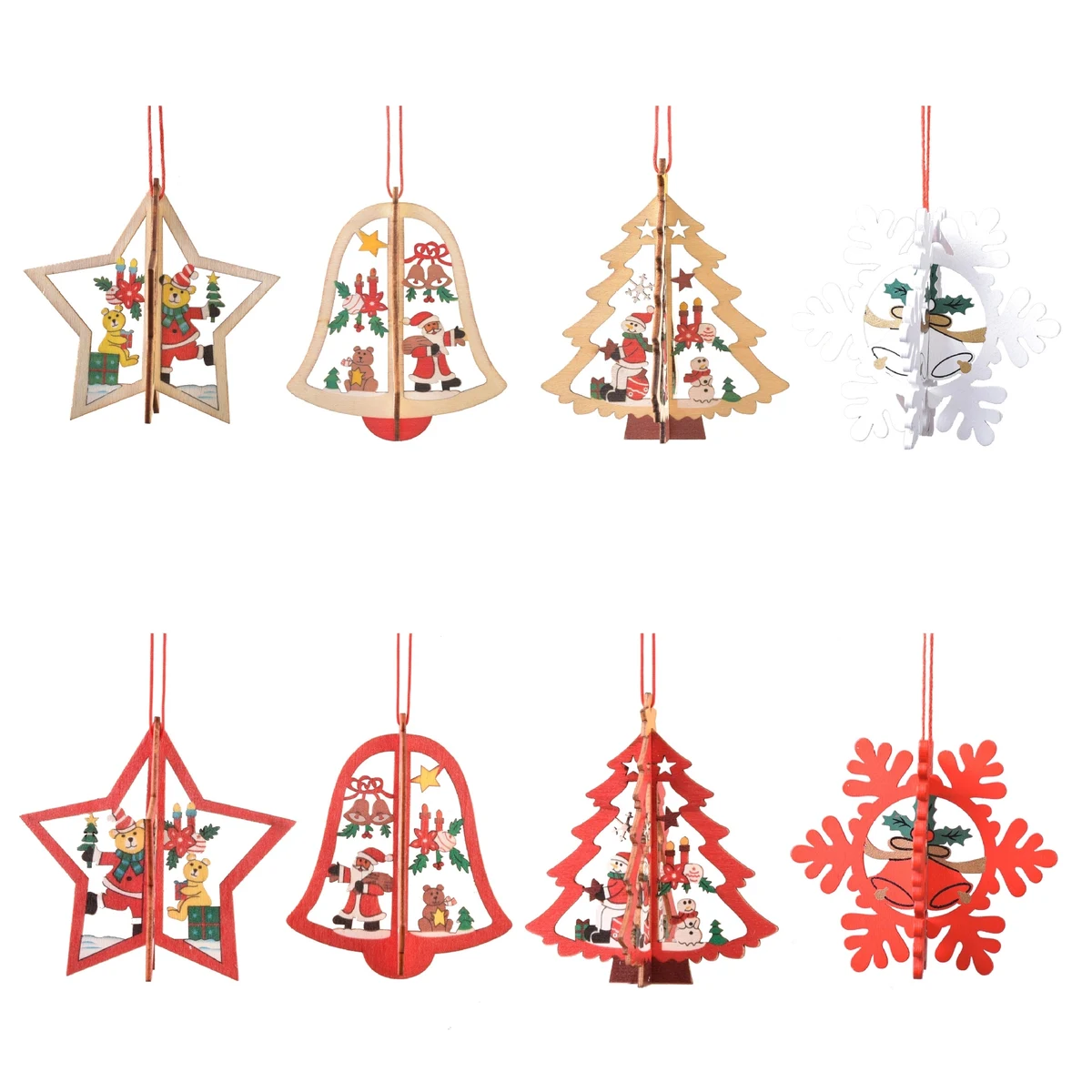 Christmas Wooden Hanging Pendant 1