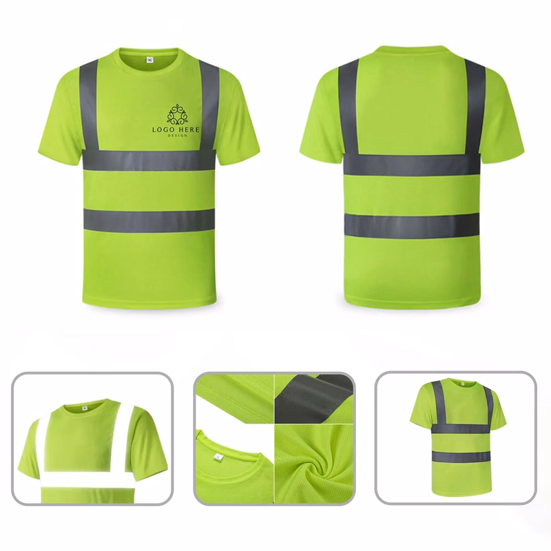 High Visibility Safety Reflective T-Shirts Quick Dry