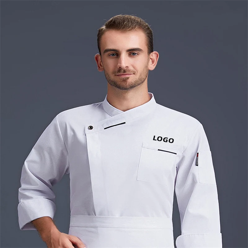 Long-sleeved chef uniforms, customized catering kitchen corporate hotel canteen kitchen uniforms 1
