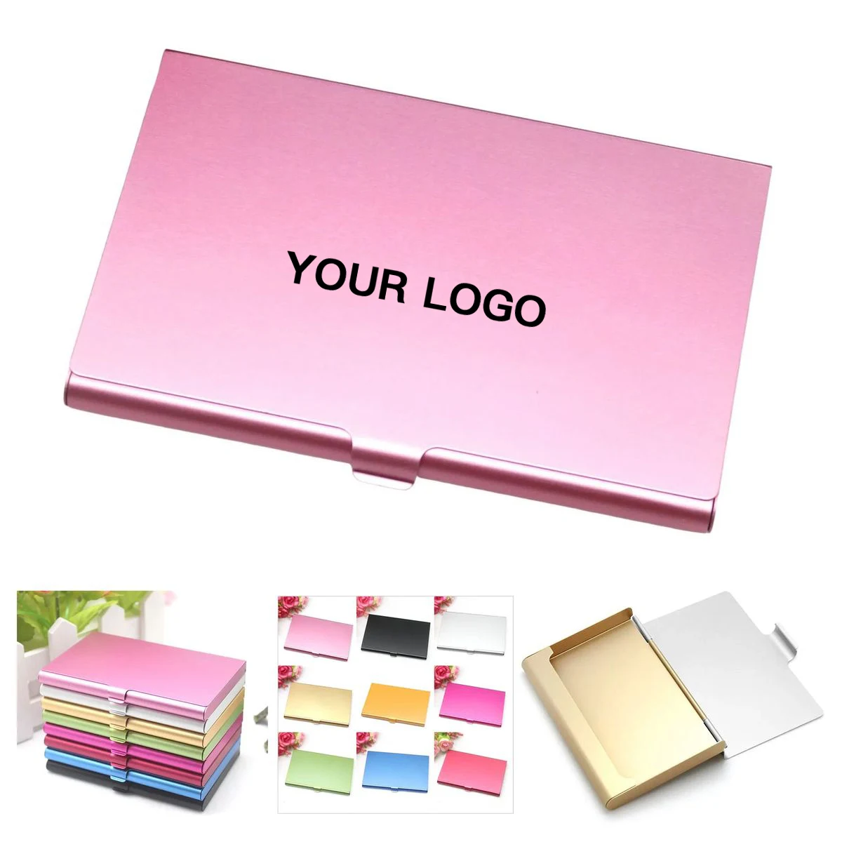Aluminum Brushed Finish Card Holder 1