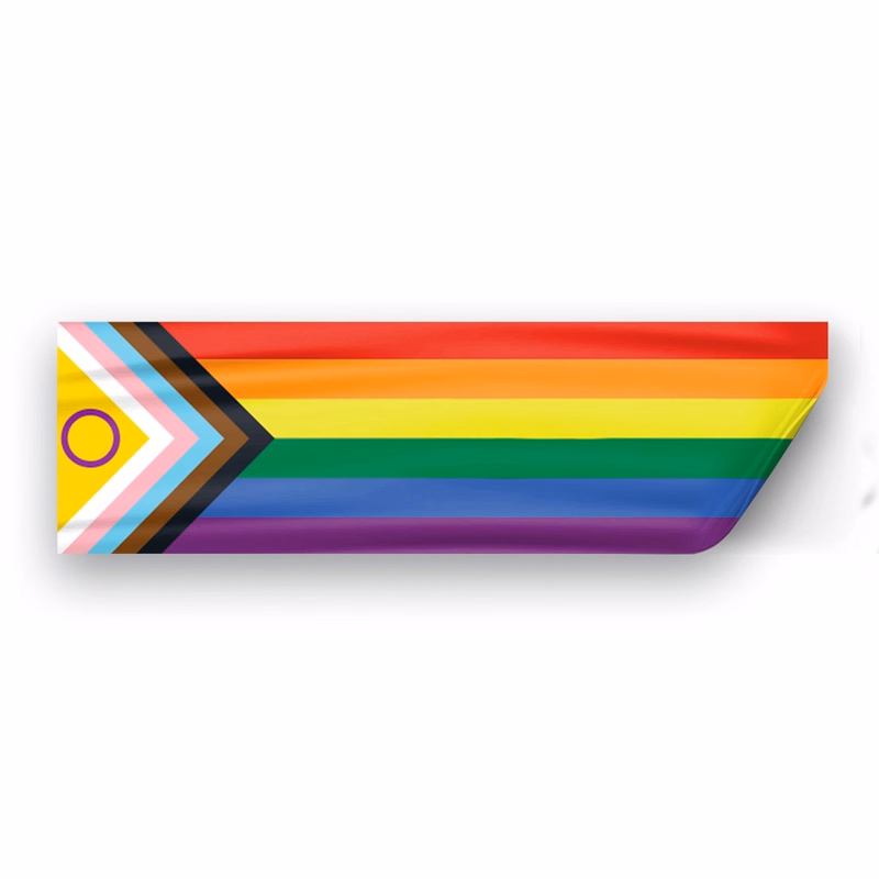 3" x 10" Intersex Progressive Pride Window Decals