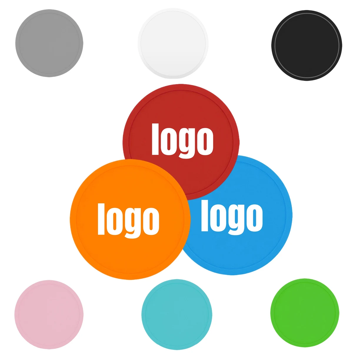 Durable Silicone Drink Coaster ?C UV Logo, Bulk Pricing 1