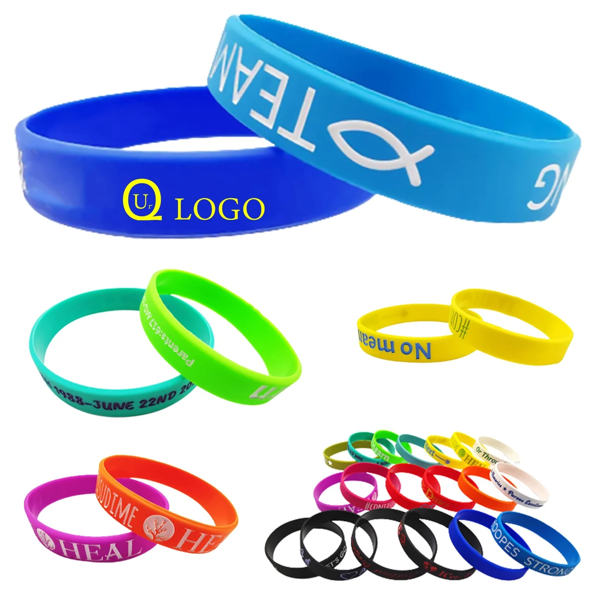 Debossed Color Fill Silicone Wristband 1