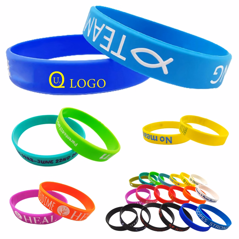 Debossed Color Fill Silicone Wristband