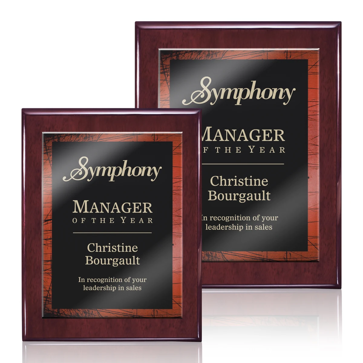 Oakleigh/Caprice Plaque - Rosewood/Red 1