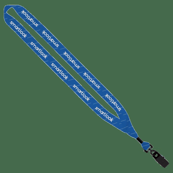 3/4" Dye-Sublimated Lanyard with Metal Crimp and Metal Bulldog Clip w/ Swivel