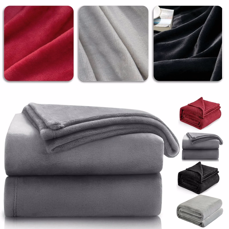 Soft Polyester Cozy Fleece Blanket