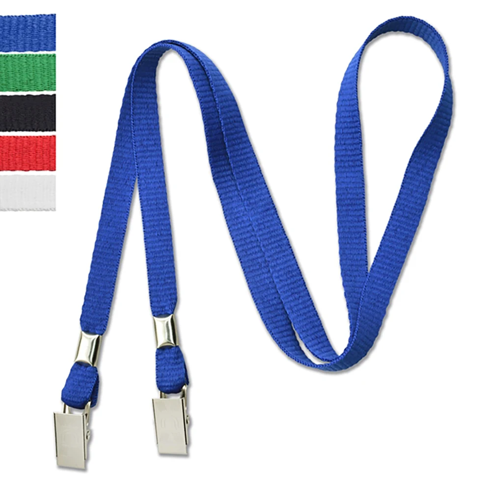 3/8" Lanyard/Mask Holder w/ 2 Bulldog Clips 1