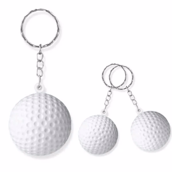 Foam Stress Relief Golf Balls with Keychain