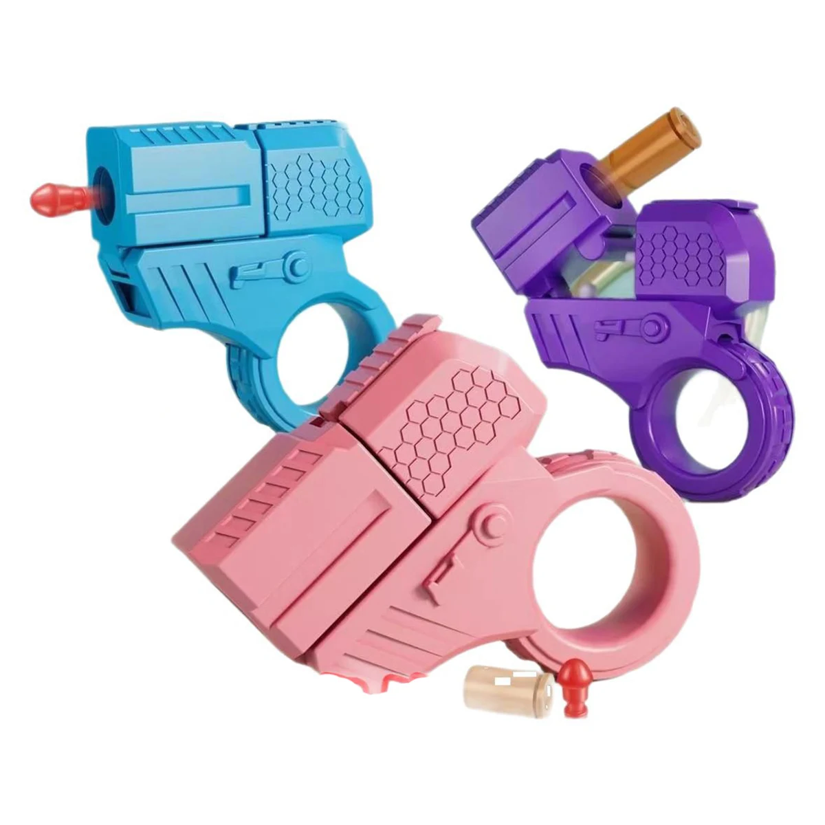 MOQ100 Mini Stress-Relief Finger Ring Toy Gun 1