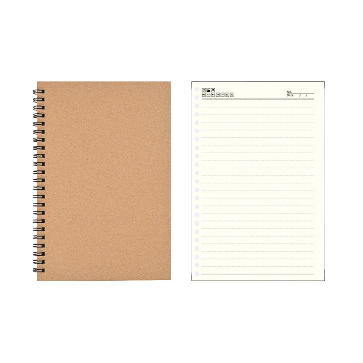 A5 Spiral Notebook With Kraft Paper Cover 1