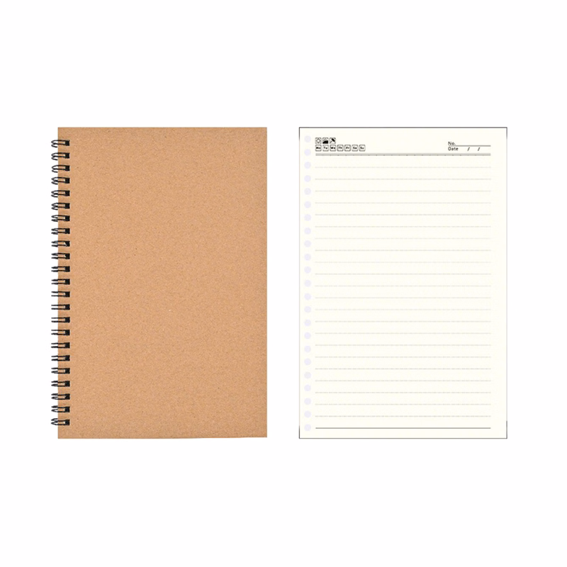 A5 Spiral Notebook With Kraft Paper Cover