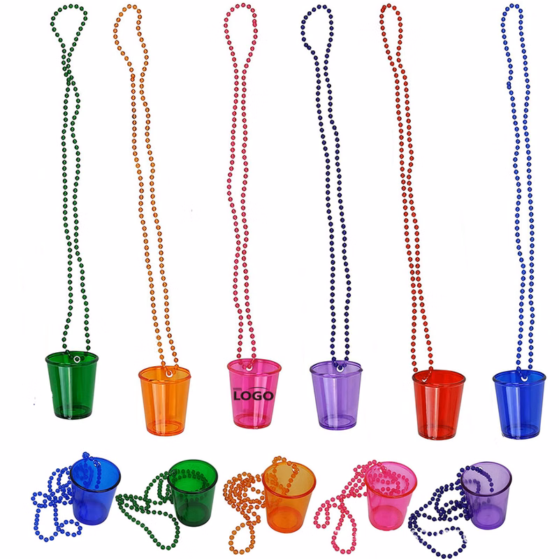 2 OZ Beaded Necklace Wine Glass