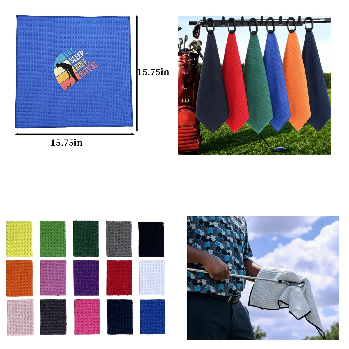 Golf Towel with Carabiner 1
