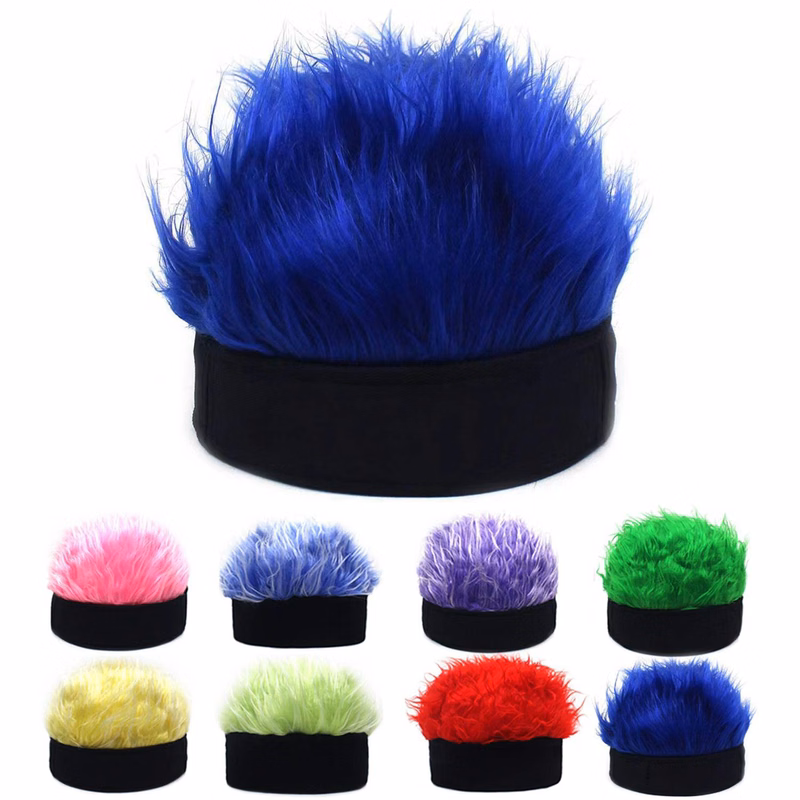 Cheering Sport Fans Breathable Stretchy Wig Cap