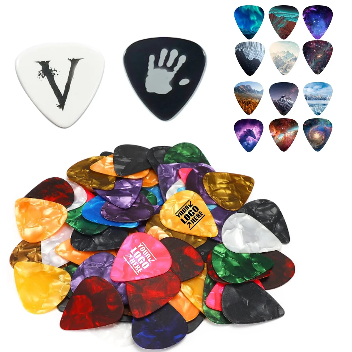 Celluloid Pick for Guitar Bass 1