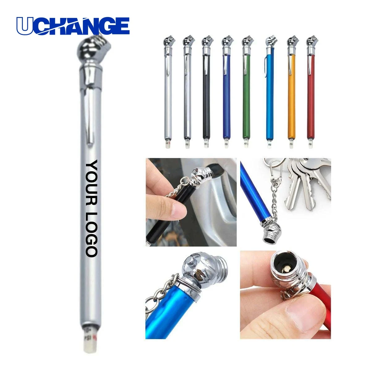 Compact Aluminium Tire Gauge Tool for Vehicles 1