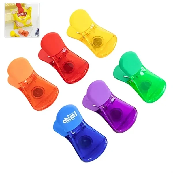 Custom 2.75 Inch Plastic Magnetic Chip Bag Clip with Strong Spring — Kitchen Magnet 1