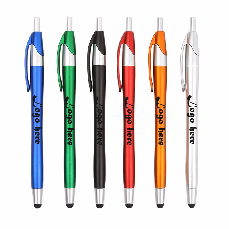 2 In 1 Plastic Ballpoint Pen With Stylus Touch