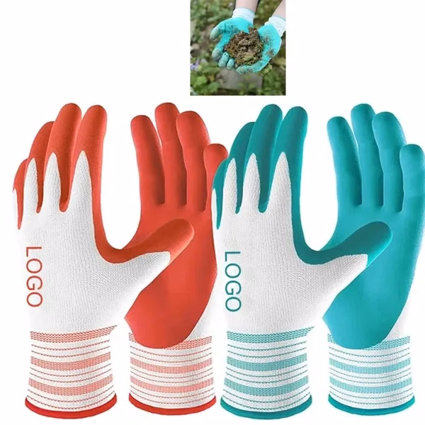 Custom Rubber Gardening Gloves with Textured Grip Design — Promotional Hand Wear