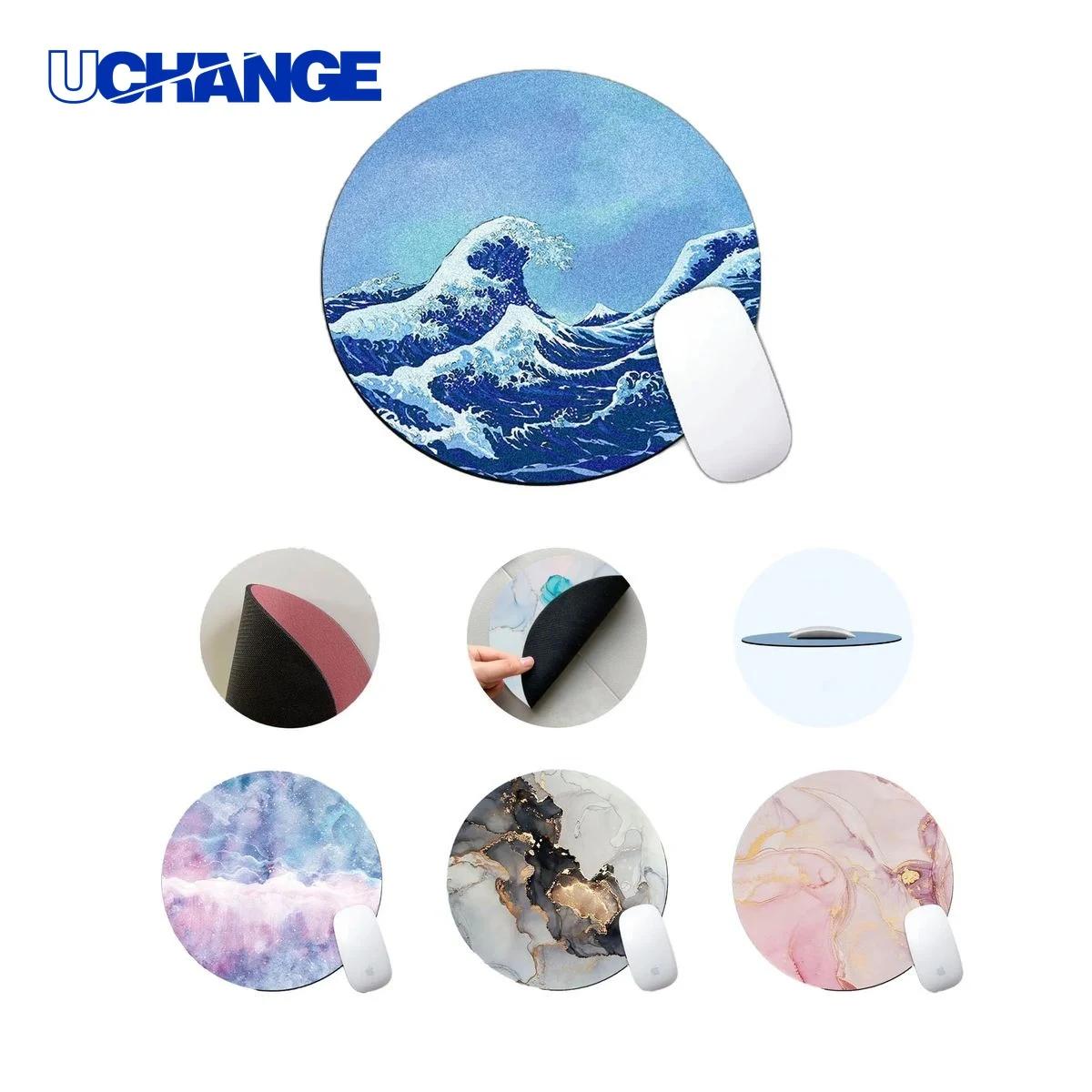Full Color Computer Round Rubber Mouse Pad Mat 1