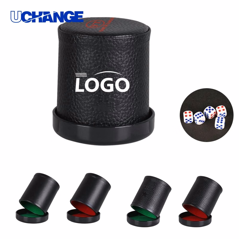 PU Leather Dice Cup Set for Game Nights