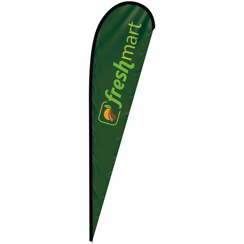 15' Single Reverse Custom Portable Teardrop Banner