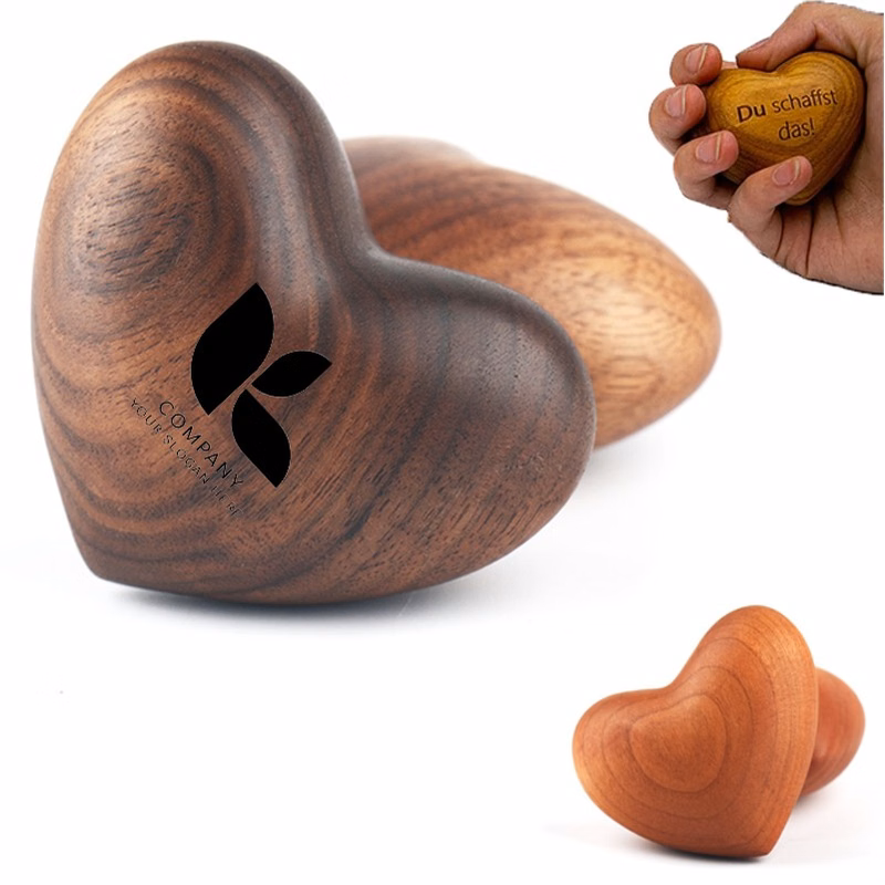 Handmade Wooden Hearts Walnut