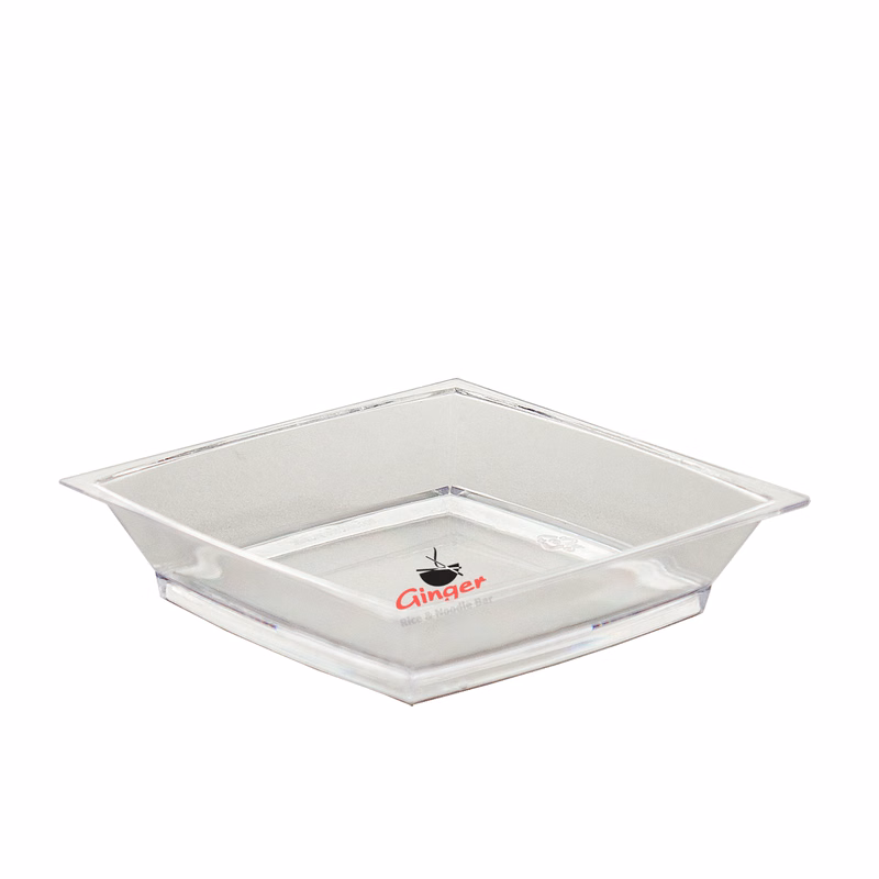 2.5" Clear Plastic Petite Square Sampling Dish