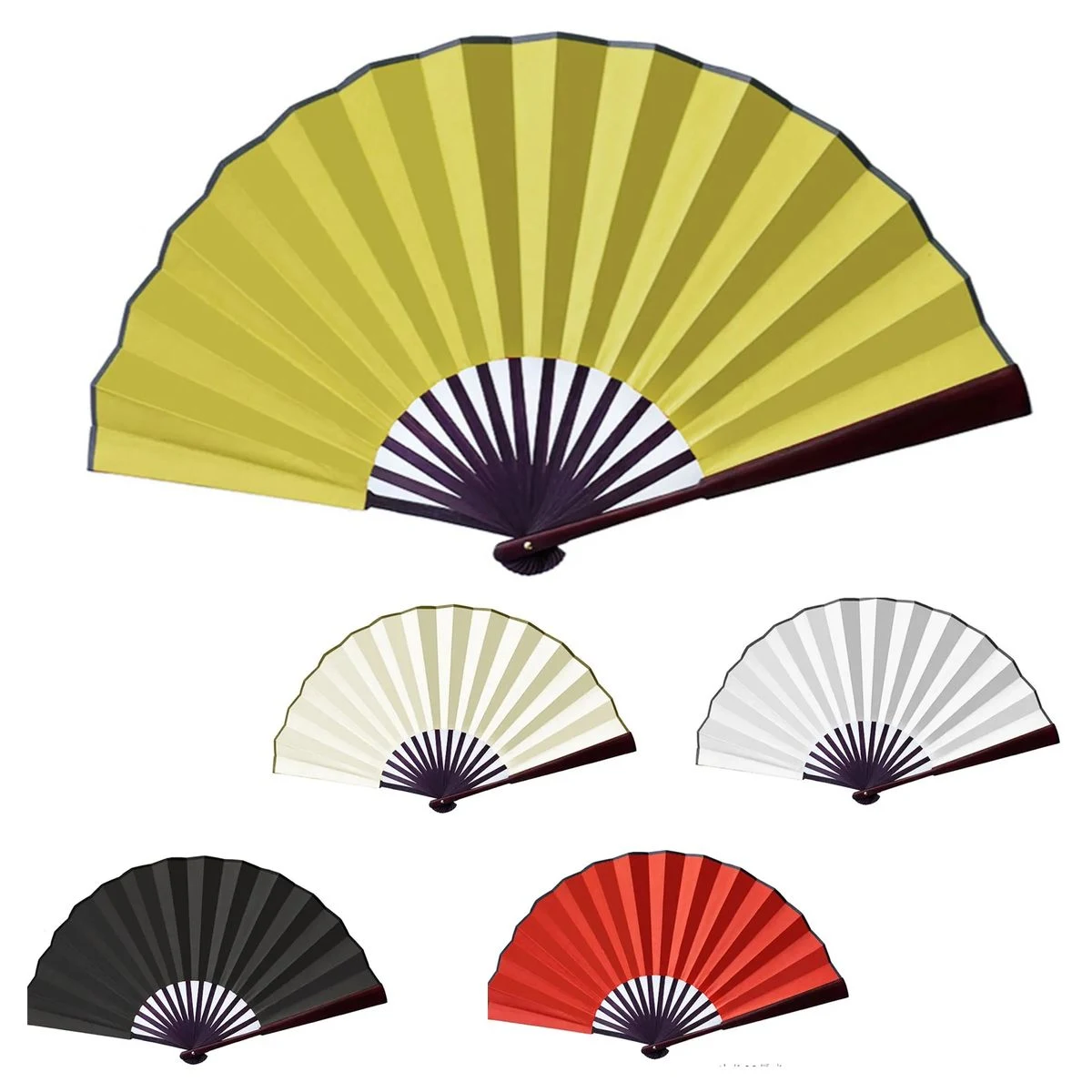 Bamboo Silk Folding Fan Handheld 1
